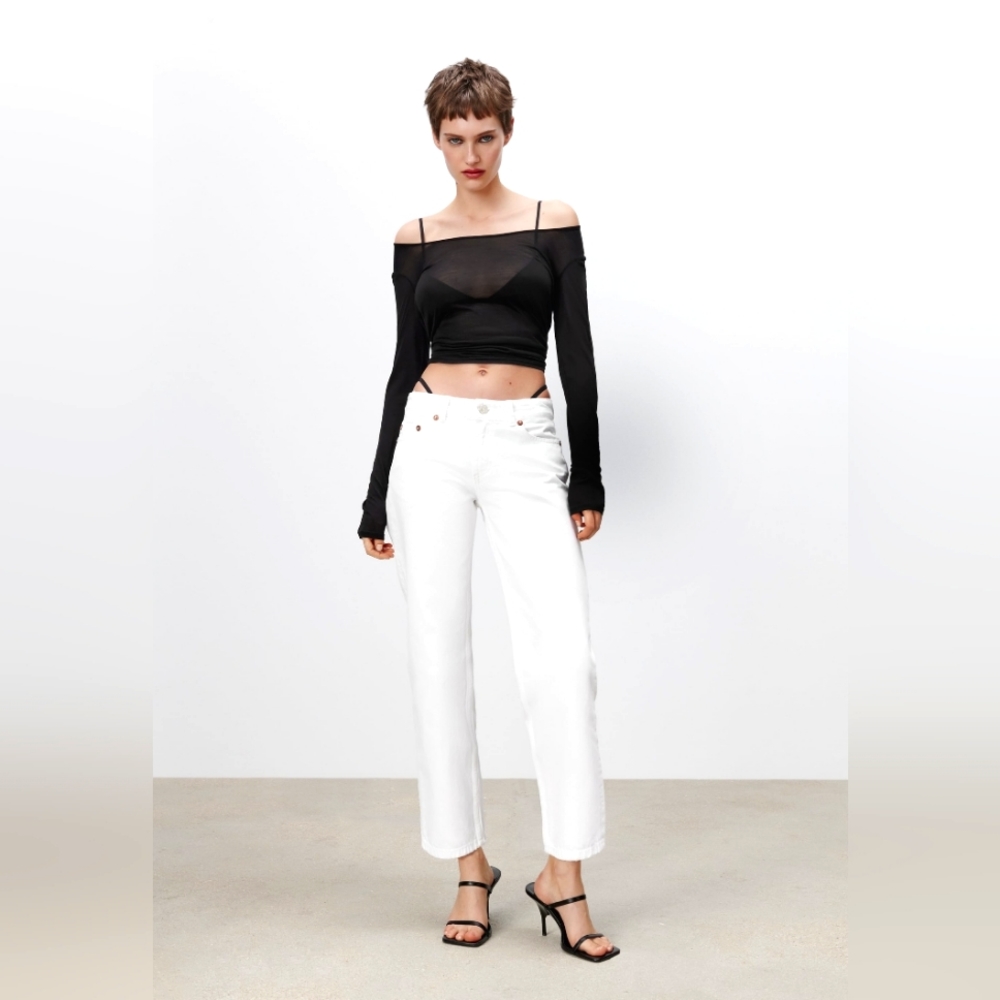 LOW-RISE STRAIGHT-LEG JEANS